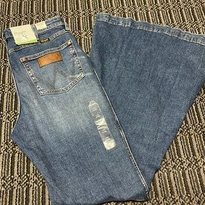 New wrangler flared jeans